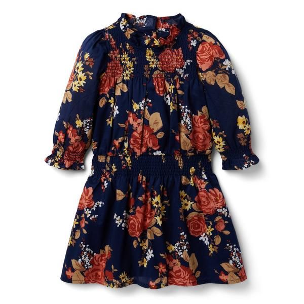 Floral Smocked Ruffle Collar Dress | Janie and Jack
