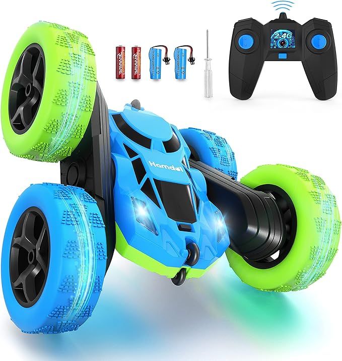 Hamdol Remote Control Car for Boys 6-12 Year Old Double Sided 360°Rotating 4WD RC Cars with Head... | Amazon (US)