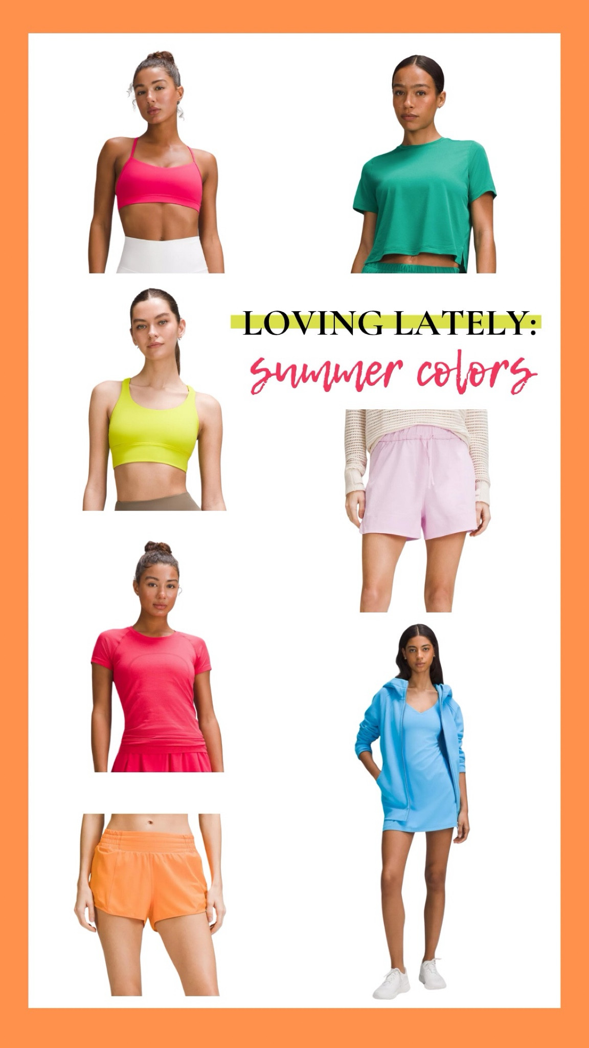 Lululemon New Arrivals - Bright colors for summer - summer athletic outfits 

#LTKFitness #LTKStyleTip