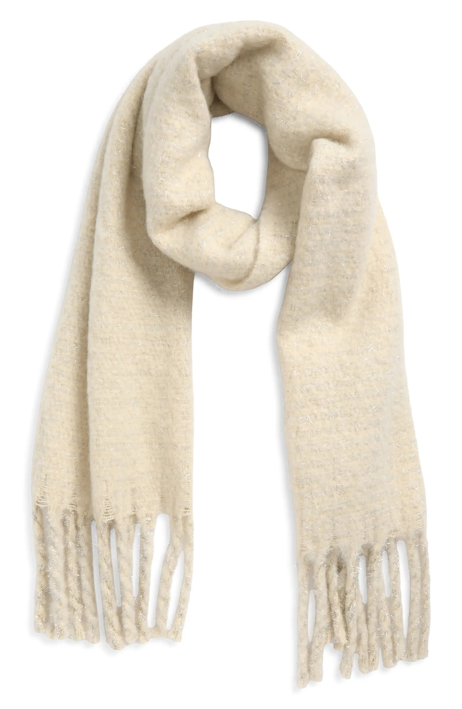 Cozy Sparkle Fringe Scarf | Nordstrom