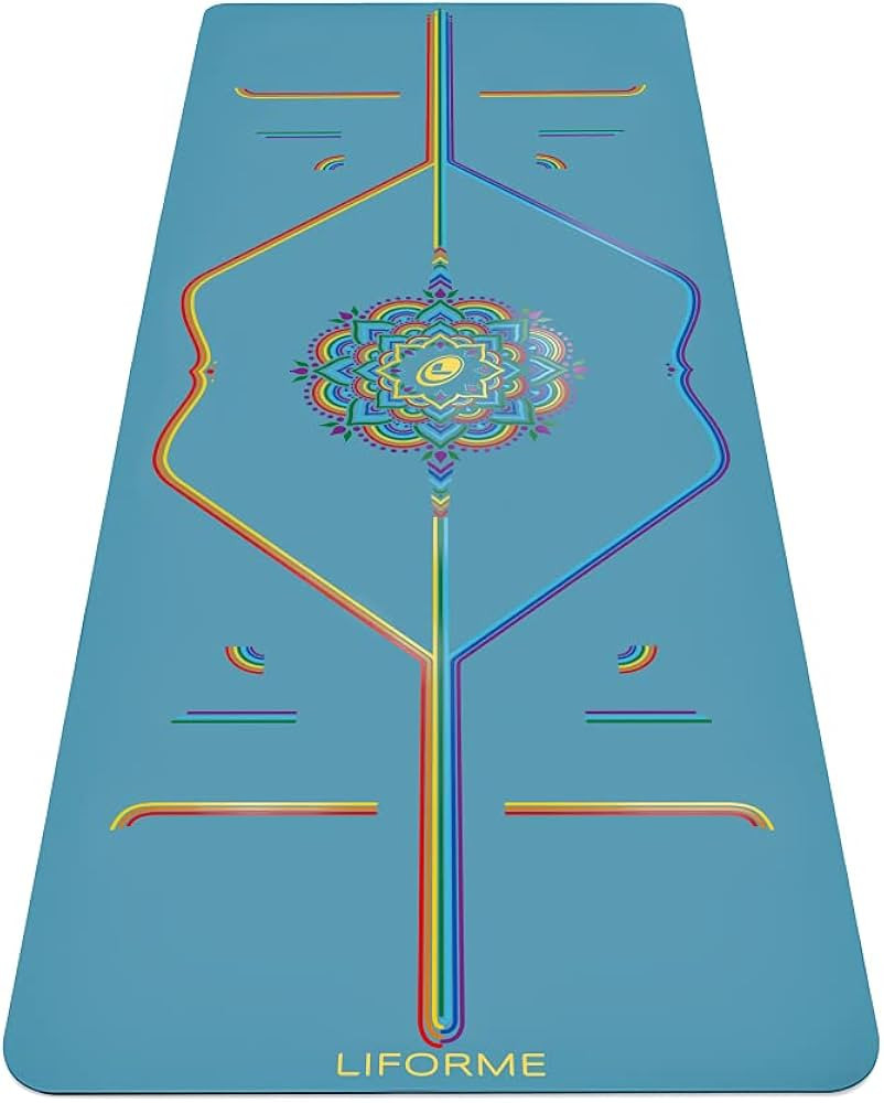Liforme Printed Yoga Mat Collection - Free Yoga Bag, Patented Alignment System, Warrior-like Grip... | Amazon (UK)