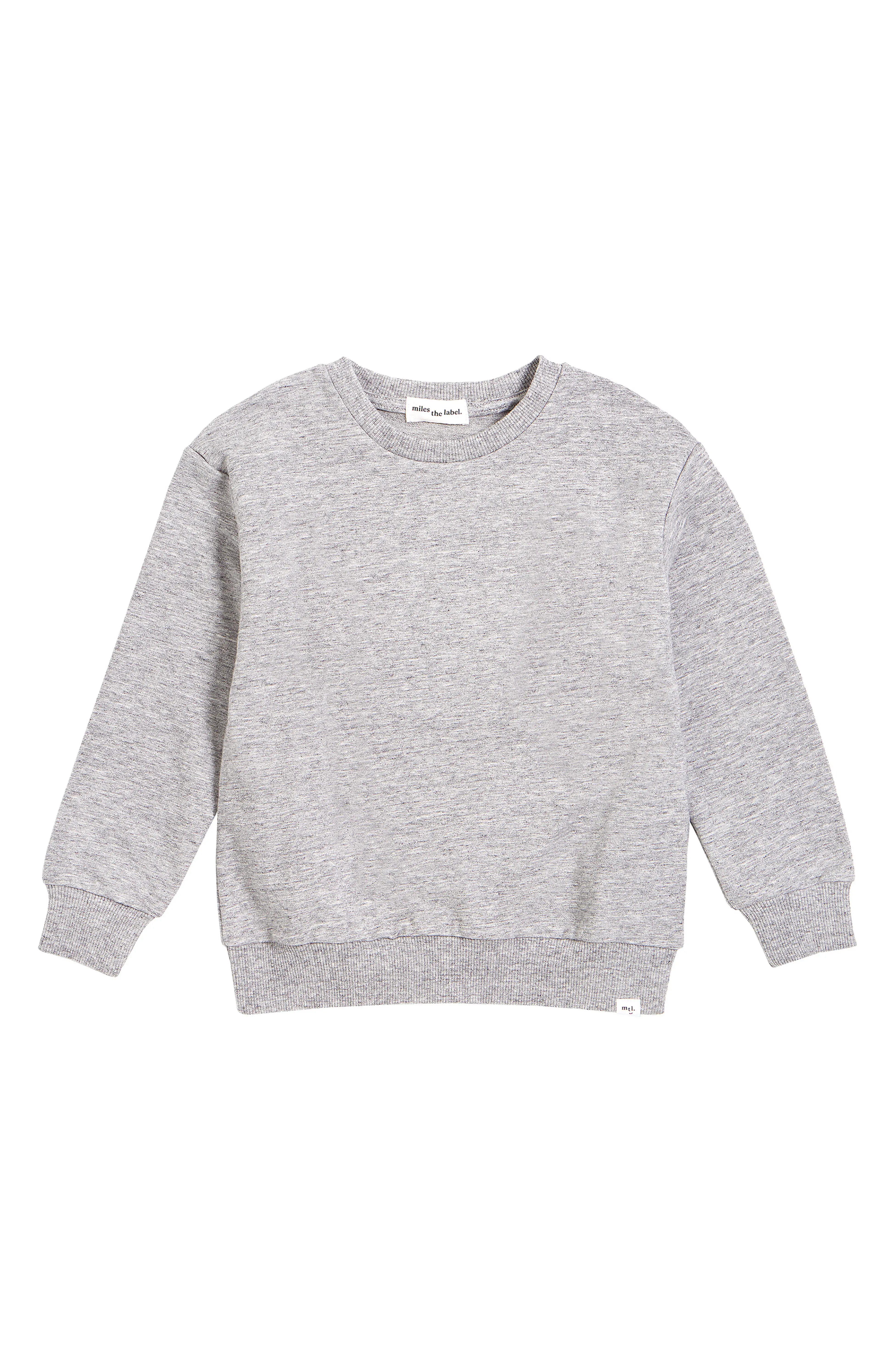 MILES BABY Kids' Basics Stretch Cotton Pullover Sweatshirt | Nordstrom | Nordstrom