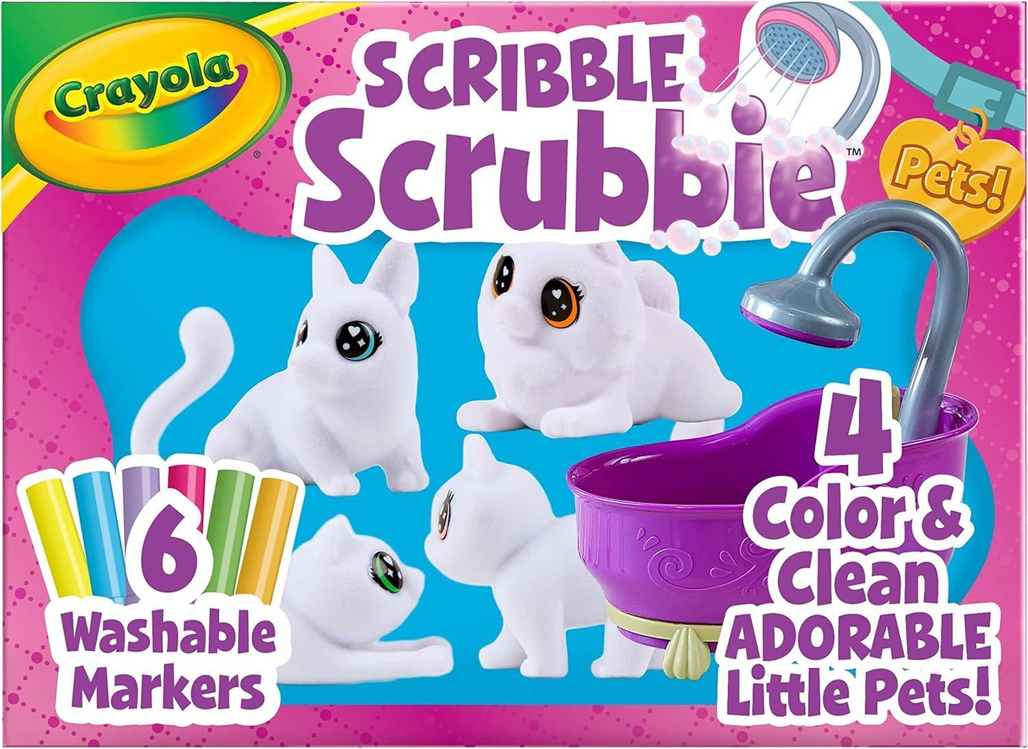 Crayola Scribble Scrubbie Pets Tub Set, Washable Pet Care Toy, Toys for Girls & Boys, Holiday Gif... | Amazon (US)