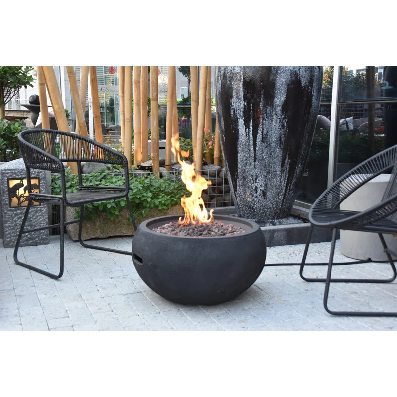 Astrath York 27" Dia. Round Outdoor Concrete Fire Bowl | Wayfair North America