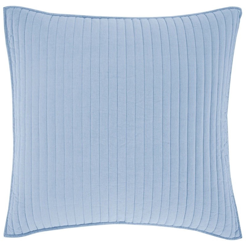Cozy Cotton French Blue Quilted Sham | Annie Selke