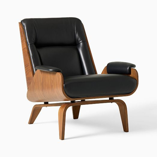 Paulo Bent Ply Leather Chair | West Elm (US)