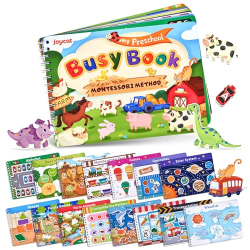 JoyCat Preschool Busy Book for Toddlers 3-5, Learning Activities Books, Educational Sensory Toys, Autism Learning Material, Back to School, Birthdays Presents for Boys Girls | Amazon (US)