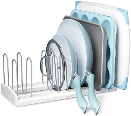 YouCopia Pan and Lid Rack StoreMore Adjustable, Large, White | Amazon (US)