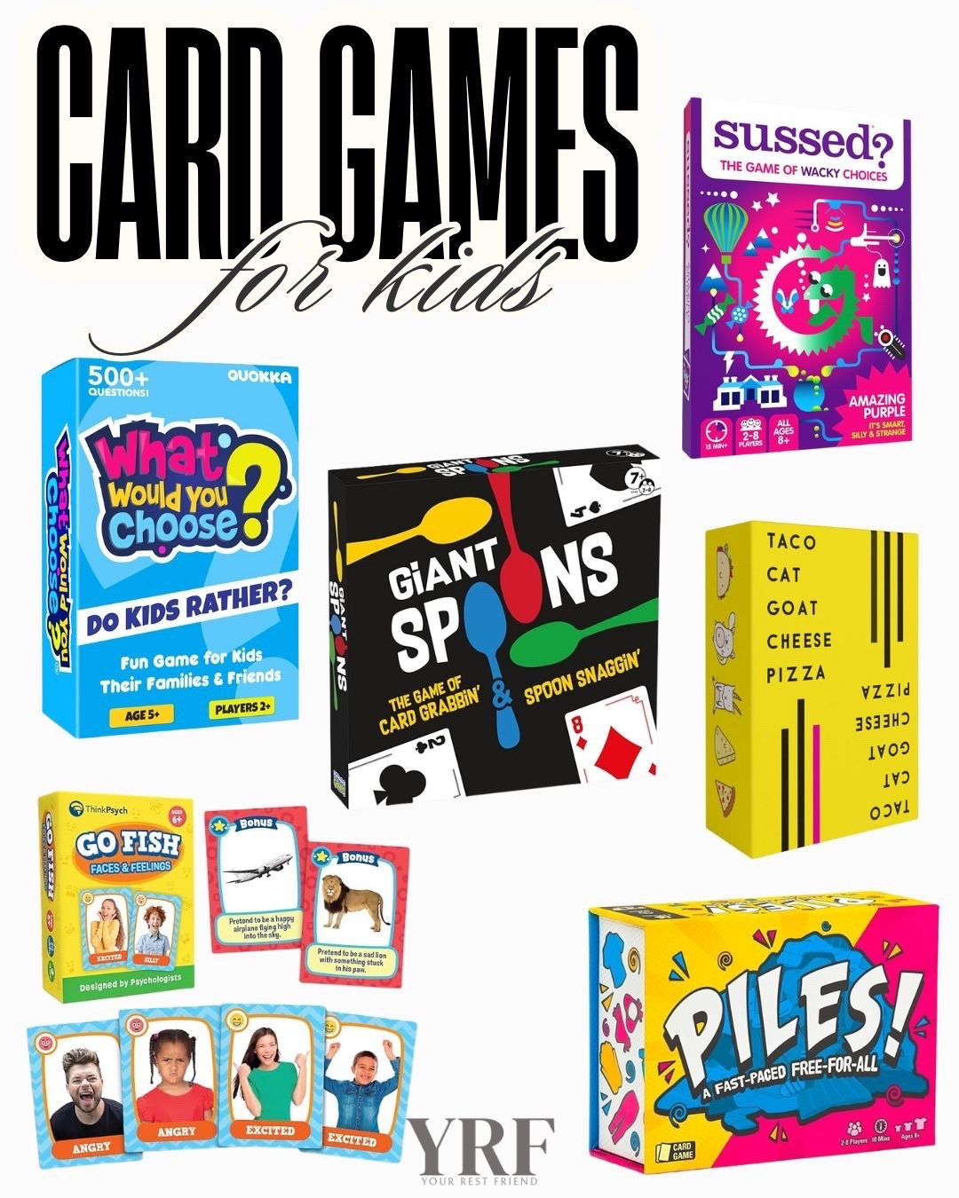 Card games kids love. From emotion-based Go Fish to Sussed, Giant Spoons, Taco, and Piles—these are perfect for family fun game night and easy entertainment for all ages.

#KidsCardGames #FamilyGameNight #LTKFinds #LTKKids #FunForAllAges #AmazonFinds #GameNightFavorites #KidsActivities #CardGamesForKids #FamilyTime #LearningThroughPlay #AmazonToys #LTKHome #GamesForKids


#LTKGiftGuide #LTKKids #LTKmomlife