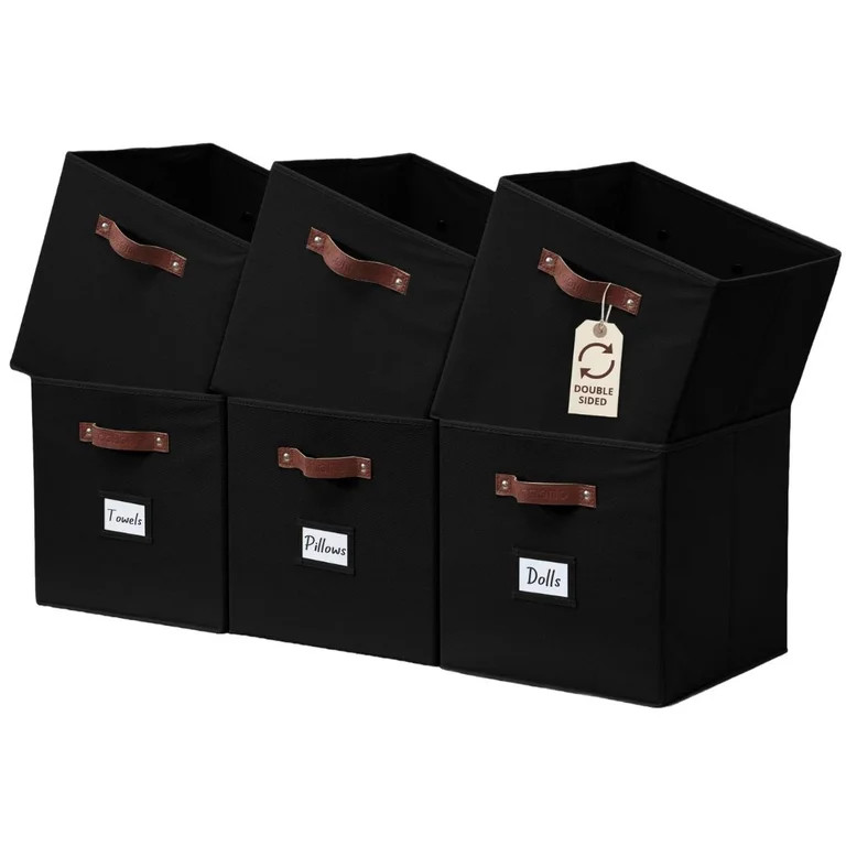 DECOMOMO Cube Storage Bins, Cubicle Storage Bin, Storage Cube Bin, Storage Cubes with Handles, Se... | Walmart (US)
