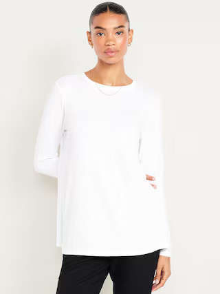 Luxe Long-Sleeve Crew-Neck Tunic | Old Navy (US)