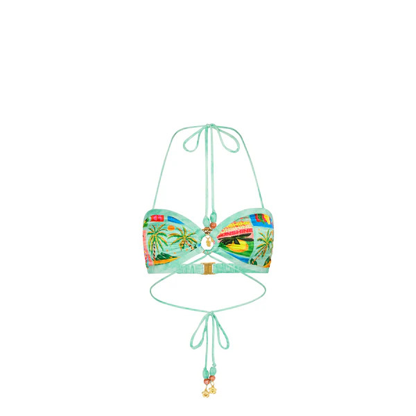 Strappy Ring Tie Crop Top - Ocean Honey | Kulani Kinis US