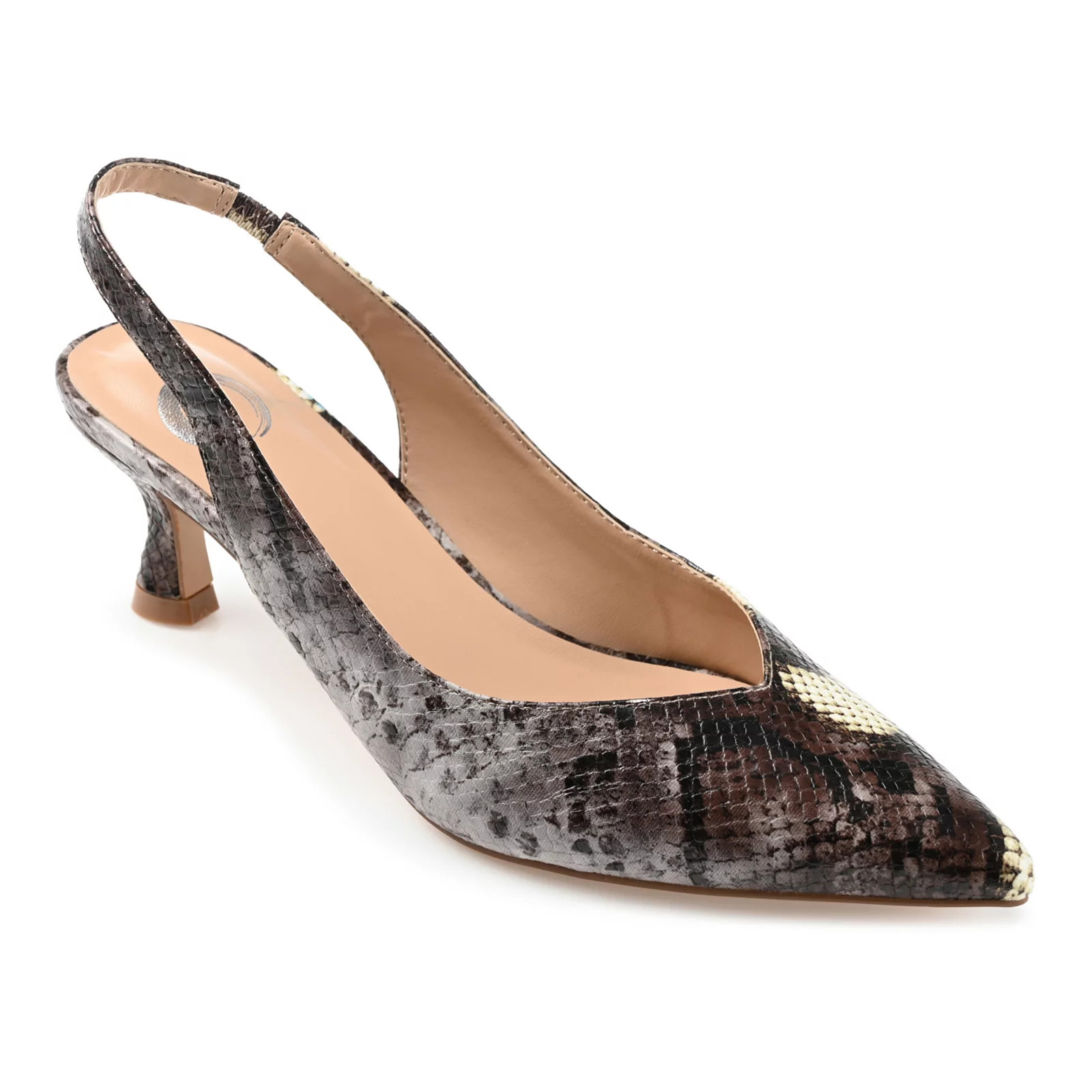 Journee Collection Mikoa Women's Slingback Pumps, Size: Medium (6), Brown | Kohl's