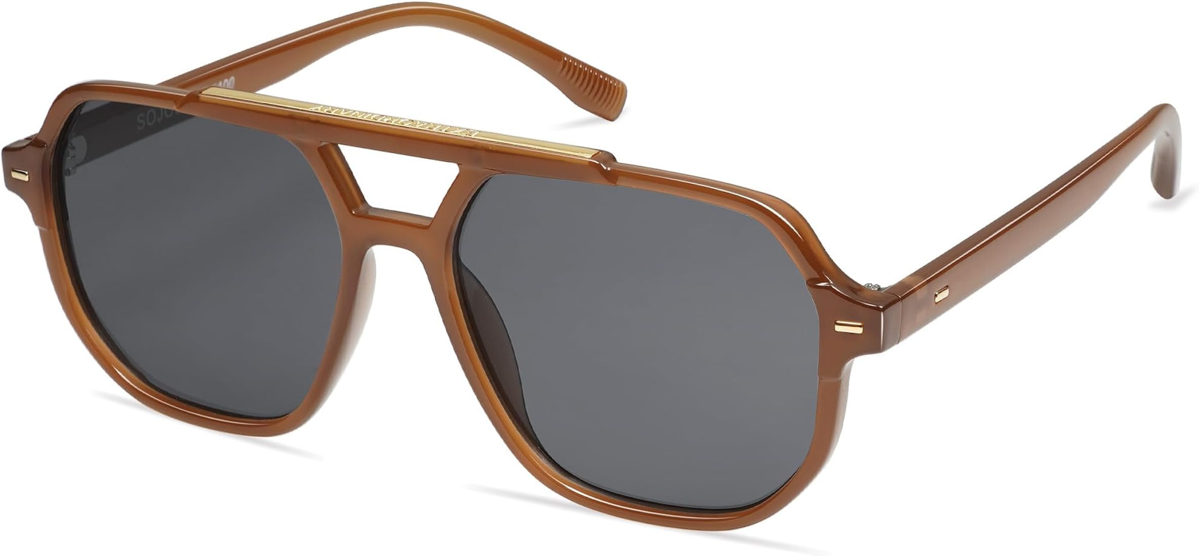 SOJOS Retro Trendy Aviator Polarized Sunglasses Men Women Vintage 70s Square Stylish Frame Sun Gl... | Amazon (US)