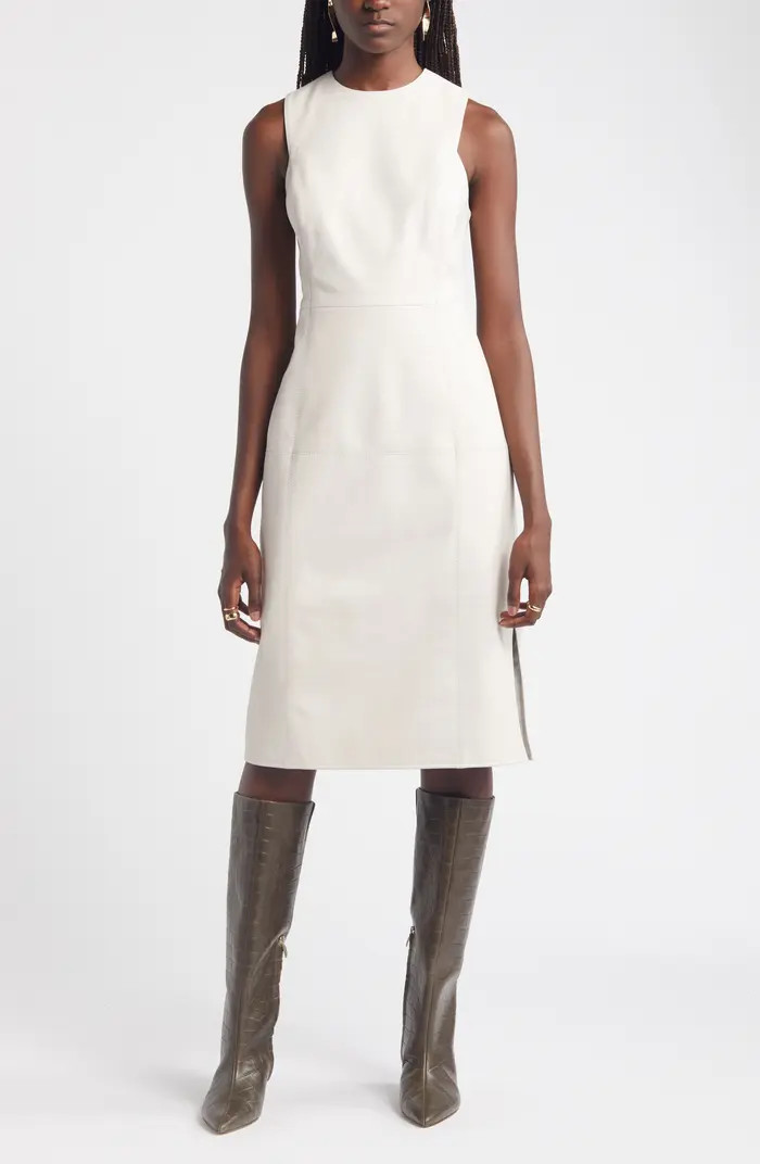 Nordstrom Paneled Leather Sheath Dress | Nordstrom | Nordstrom