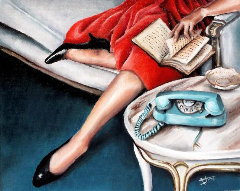 Self isolation or Cherished Solitude Art print ,retro Mid century modern style wall art self care... | Etsy (US)