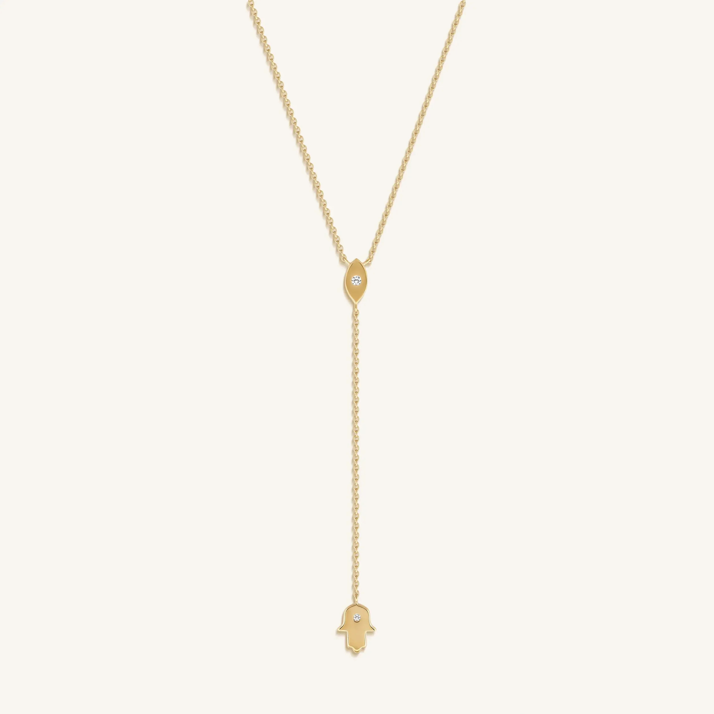 Gracious Guardian Gold Evil Eye & Hamsa Necklace | Karma and Luck | Karma and Luck