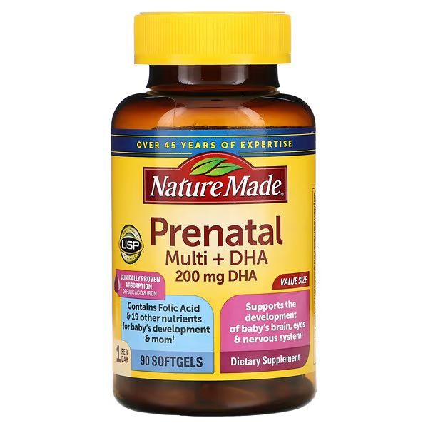 Nature Made, Prenatal Multi + DHA, 90 Softgels | iHerb