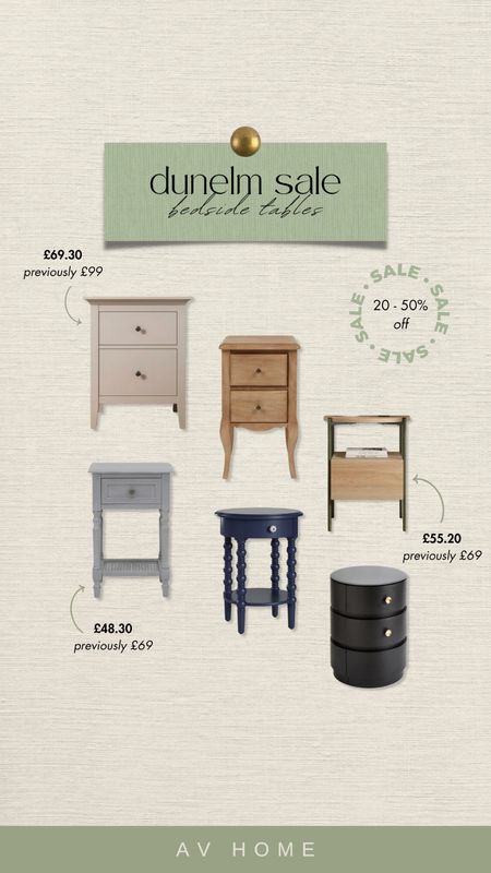 20-50% off bedside tables at Dunelm

#LTKhome #LTKsale #LTKuk