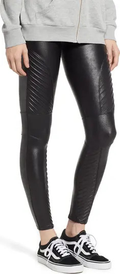 SPANX Faux Leather Moto Leggings | Nordstrom