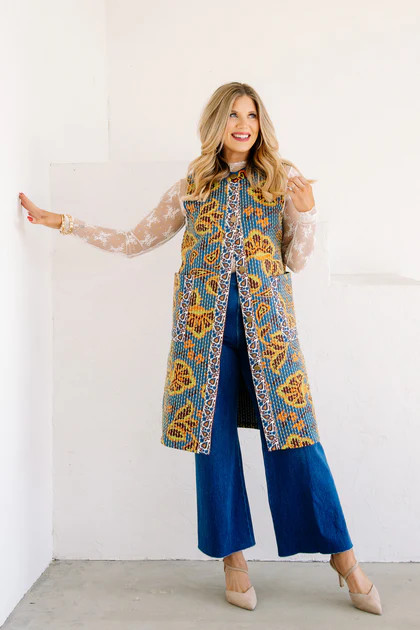 Ivy Teal Quilted Sleeveless Midi Dress | The Willow Tree