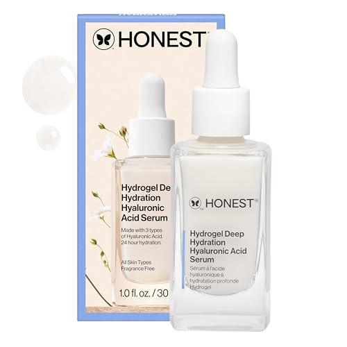 Honest Beauty Hydrogel Deep Hydration Hyaluronic Acid Serum, Moisturizes Plumps, Hypoallergenic, Fragrance-Free, Vegan, Gentle for Sensitive Skin, 1 fl oz | Amazon (US)