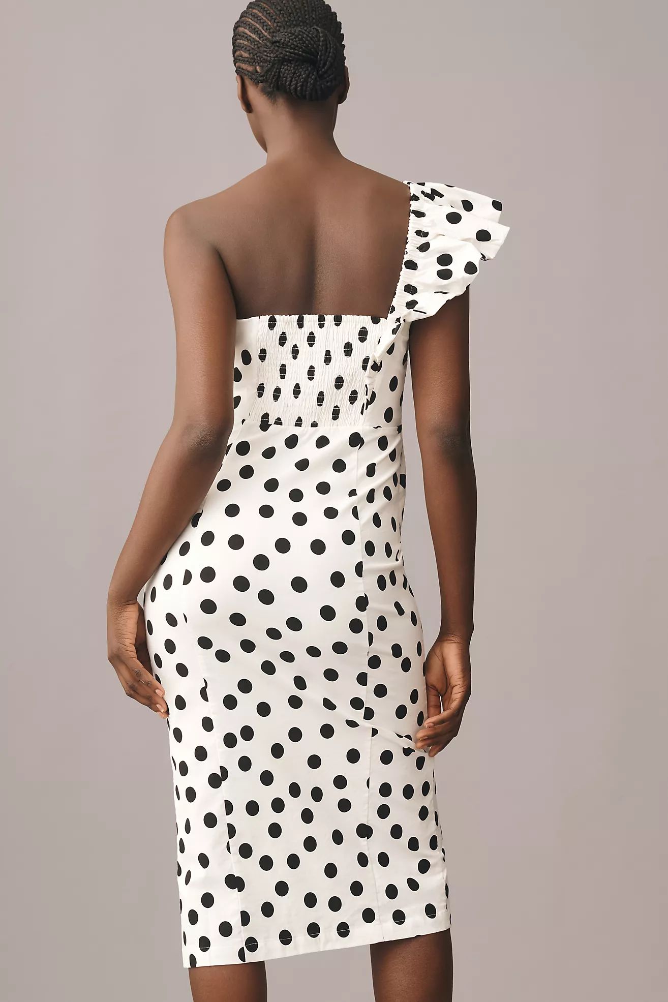 By Anthropologie Ruffle One-Shoulder Slim Dress | Anthropologie (US)