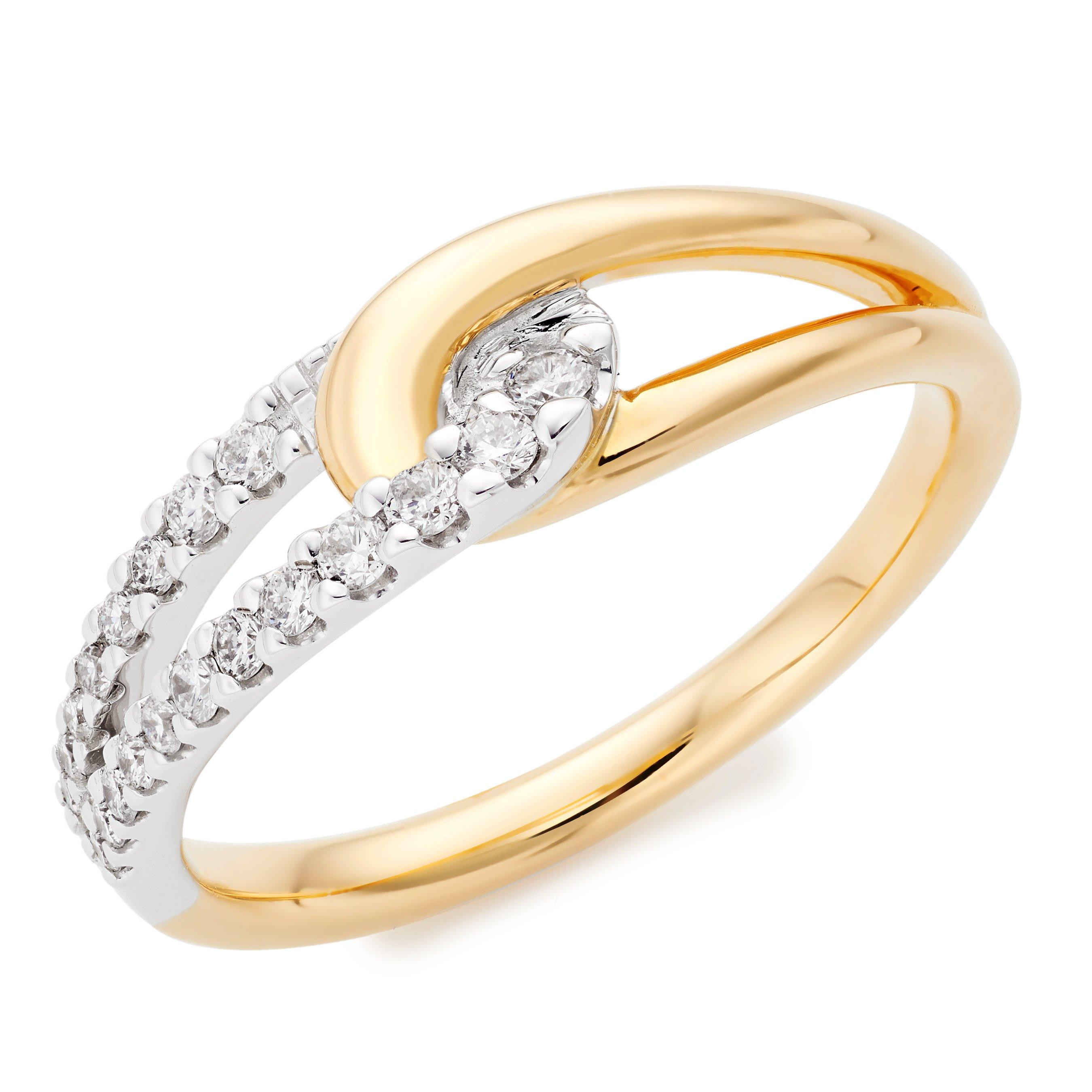 Beaverbrooks Essence 9ct Yellow Gold and White Gold Diamond Ring | 0132254 | Beaverbrooks | Beaverbrooks