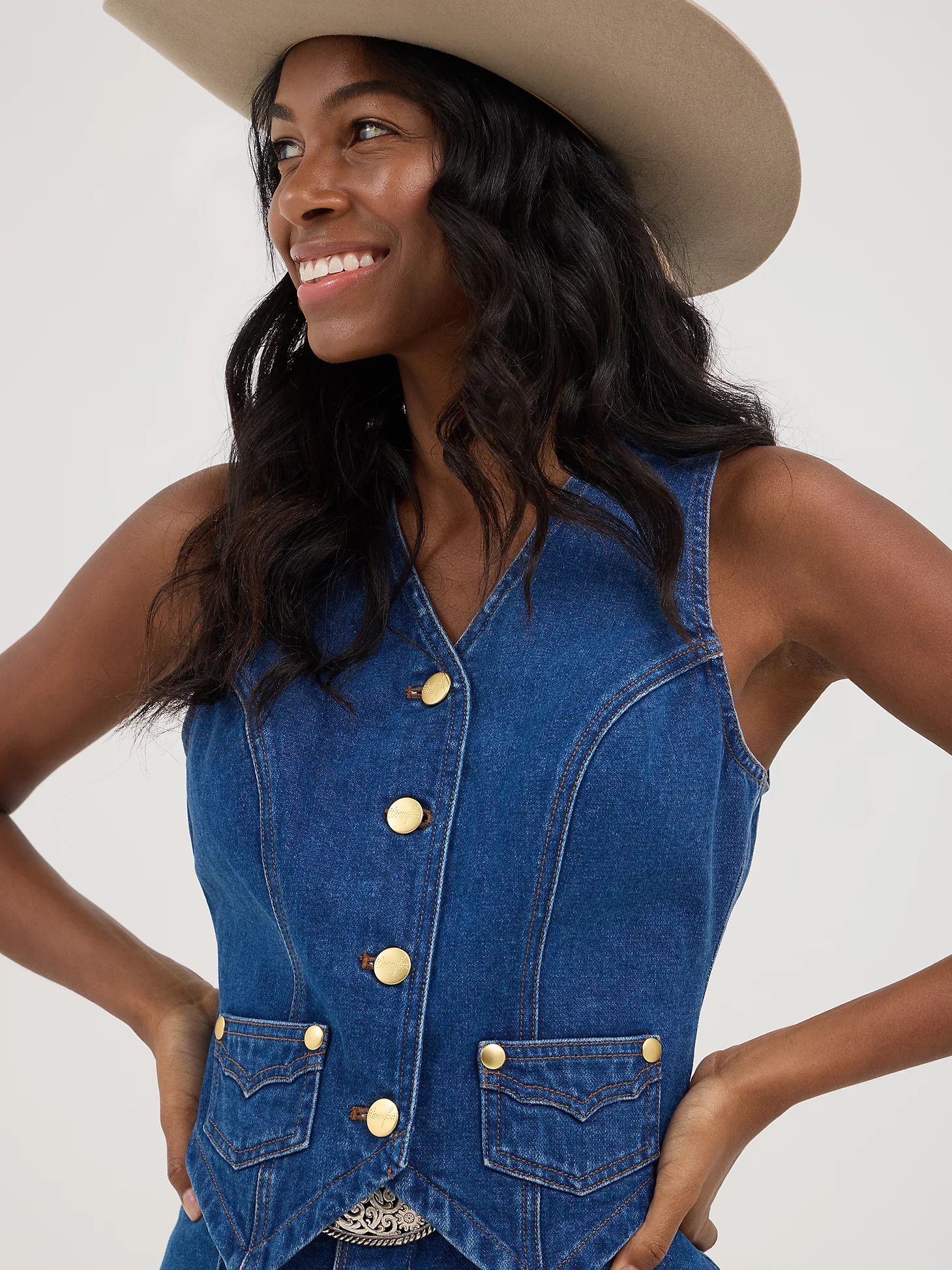 Wrangler® x Yellow Rose by Kendra Scott Denim Vest | Wrangler