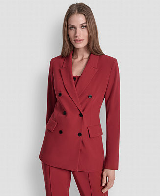 Women's Double-Breasted Six-Button Blazer | Macy's