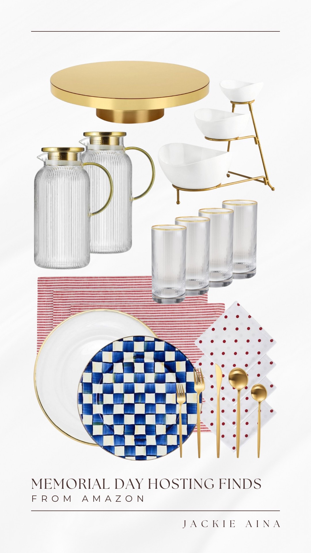 Memorial Day hosting finds from Amazon! Little touches of red and blue, but still kept it cute and elevated.

#LTKSeasonal #LTKHome #LTKParties