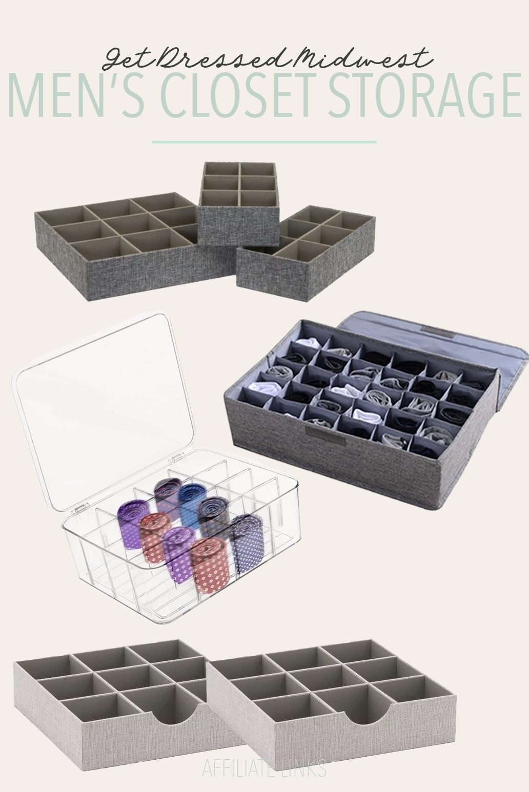 Tie storage 
Sock storage
Drawer inserts
Closet organization 

#LTKMens #LTKOver40 #LTKHome