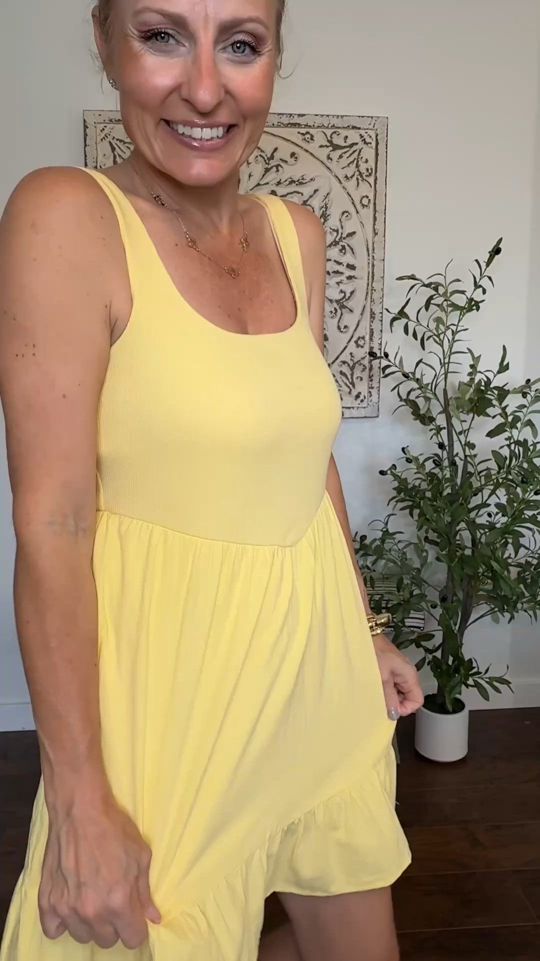 This yellow dress is sunshine in outfit form. It feels light, happy, and so easy for spring into summer. I love pieces like this because they work for casual days, brunch, vacation, showers, and even those last-minute plans where you want something cute that takes zero effort. This is the kind of dress that makes your closet feel ready for warm weather.
Check the links for the easiest way to find this piece and make spring dressing simpler.
Size small dress fro
 Walmart.
#yellowdress #springdress #summerfashion #vacationoutfit #easyoutfit

#LTKootd #LTKTravel #LTKSeasonal