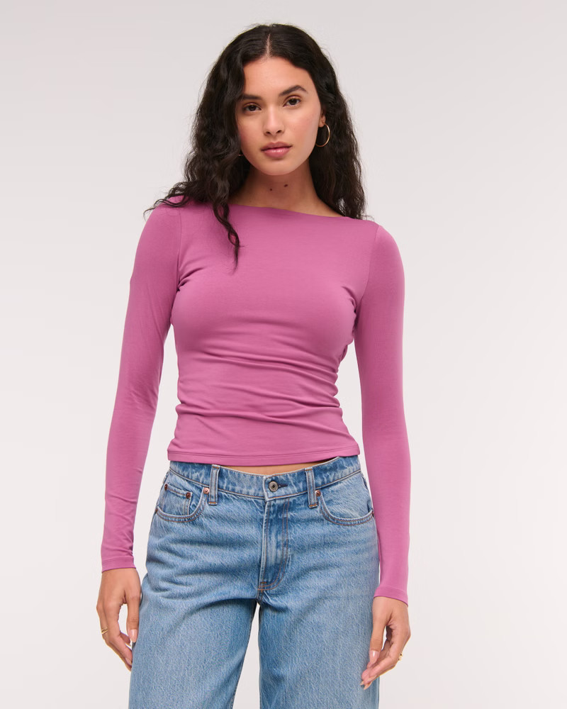 Women's Bra-Free Cowl-Back Hardware Top | Women's Tops | Abercrombie.com | Abercrombie & Fitch (US)