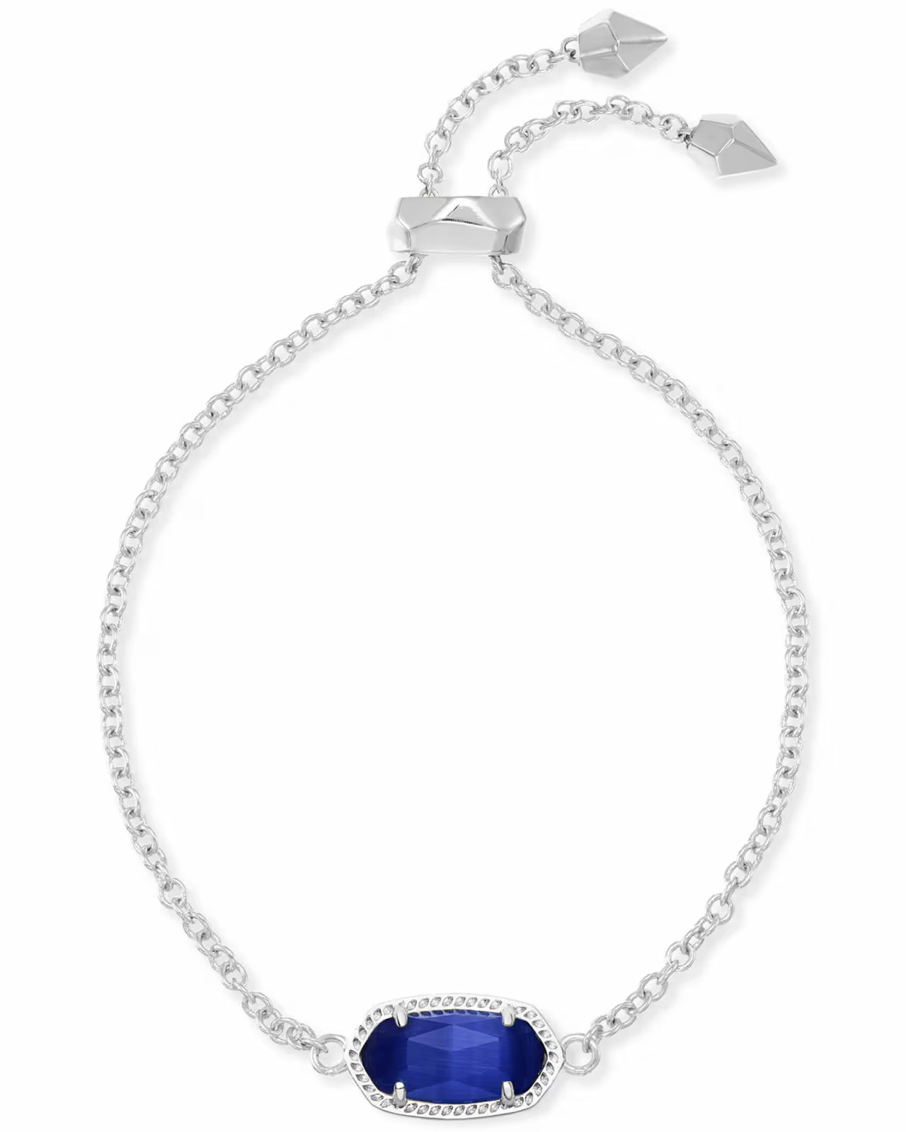 Elaina Silver Adjustable Chain Bracelet in Dichroic Glass | Kendra Scott | Kendra Scott