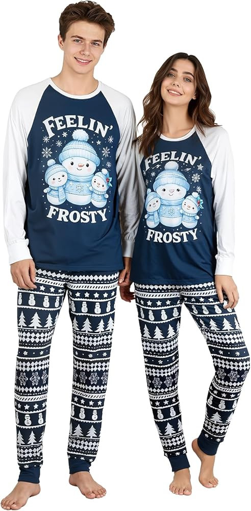 Couples Christmas Pajamas for Men Women Xmas Pjs Sleepwear Soft,Sleepwear Festival PJ Set | Amazon (US)