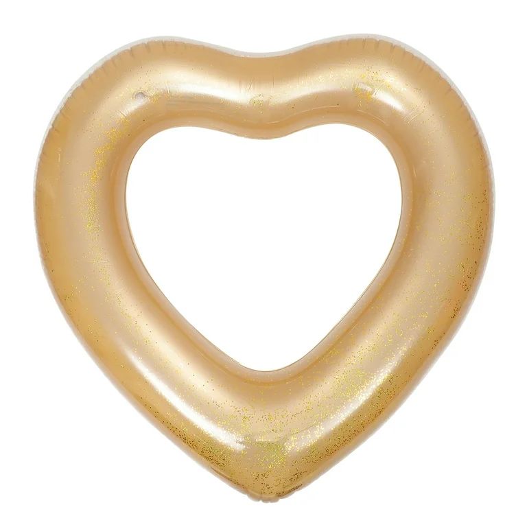 Hemoton Heart Shaped Swimming Ring Pool Float Ring Inflatable Swim Ring Float Loungers | Walmart (US)