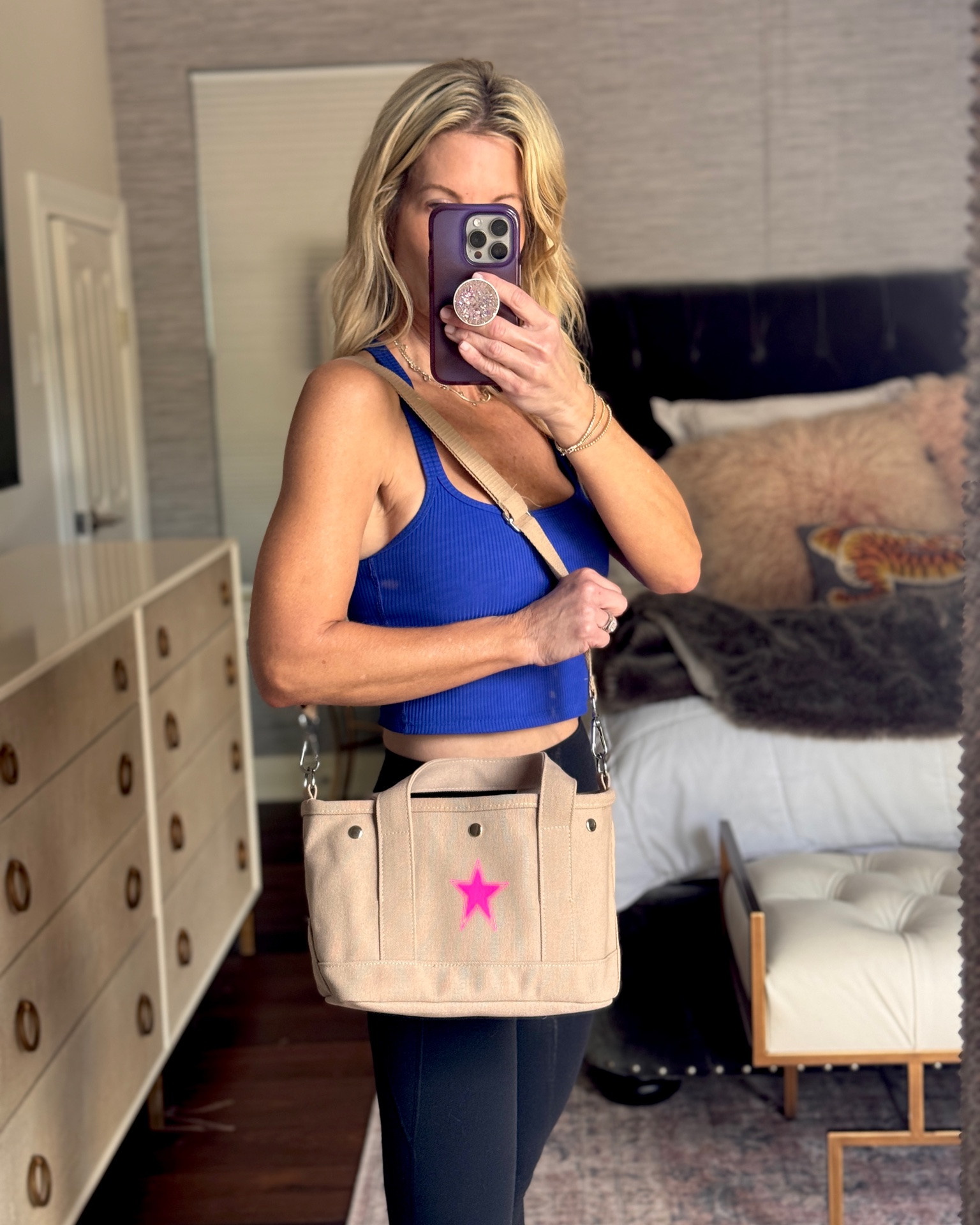 The Seaport Boat Bag - Stone Canvas color - you can add your own embellishment*

$ 58.00

Three secure snap closures keep your essentials safe, while the adjustable crossbody strap adapts to your lifestyle—wear it over your shoulder or across your body for hands-free convenience. anywhere. 
Crafted in durable stone canvas with a sand colored strap.

Features:
-Three Snap Closure
-Adjustable crossbody strap
-Dimensions: 10" x 7" x 6"

#LTKTravel #LTKmomlife