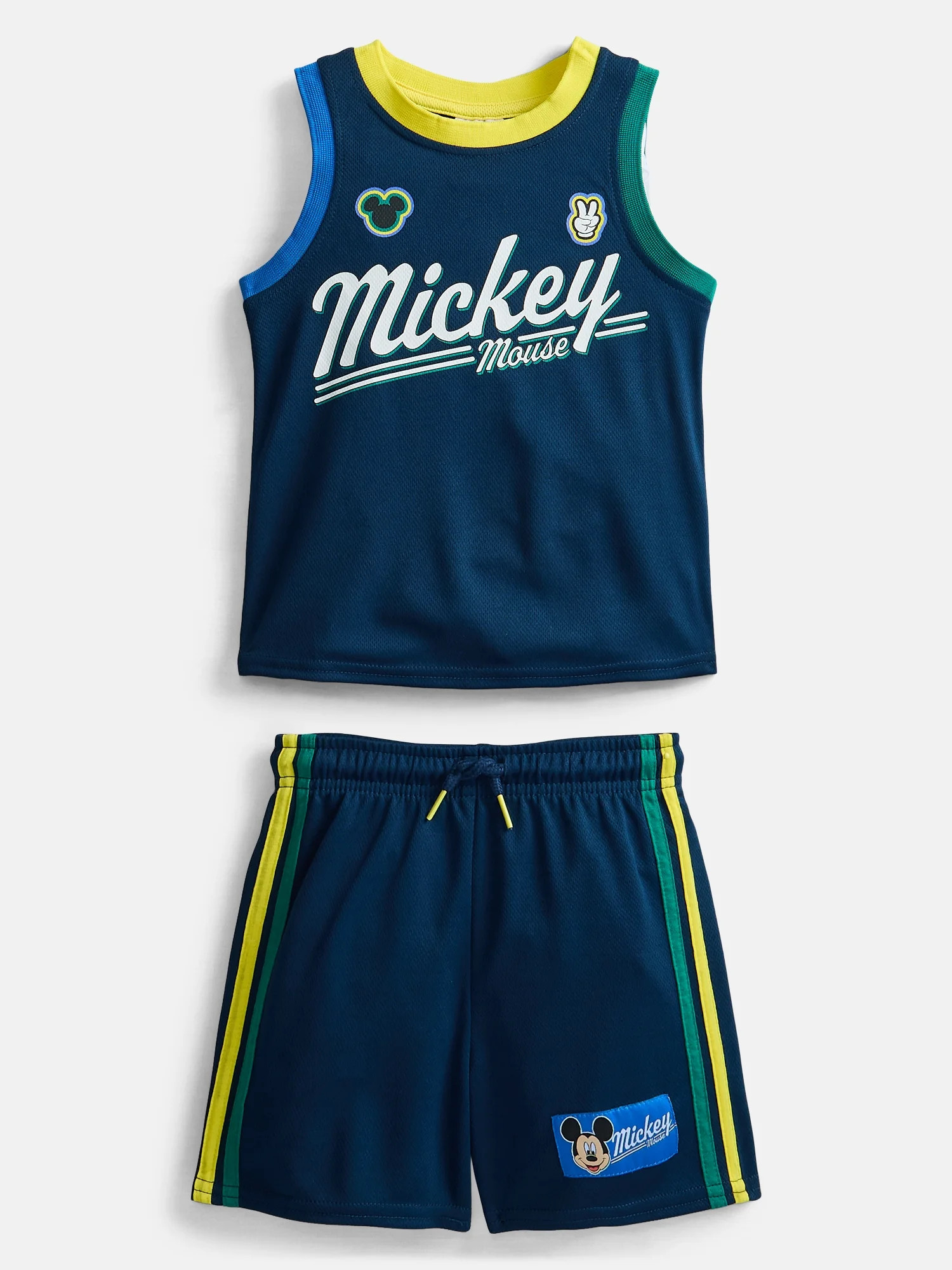 Mickey Mouse Toddler Boys Athletic Graphic Tank Top and Matching Shorts Set, 2-Piece, Sizes 12M-5... | Walmart (US)