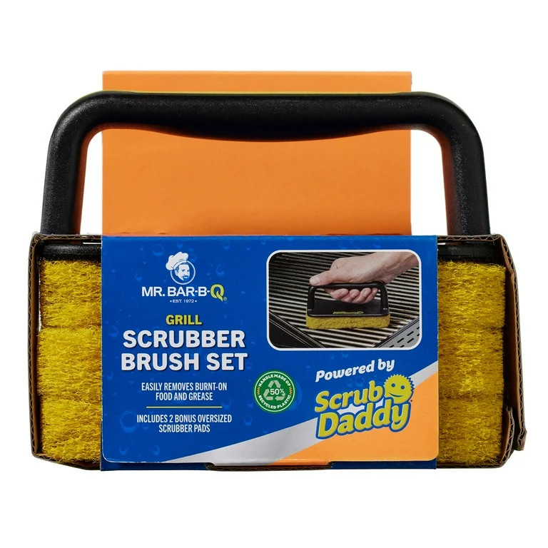 Mr. Bar-B-Q Grill Scrubber Brush Set Powered by Scrub Daddy | Walmart (US)