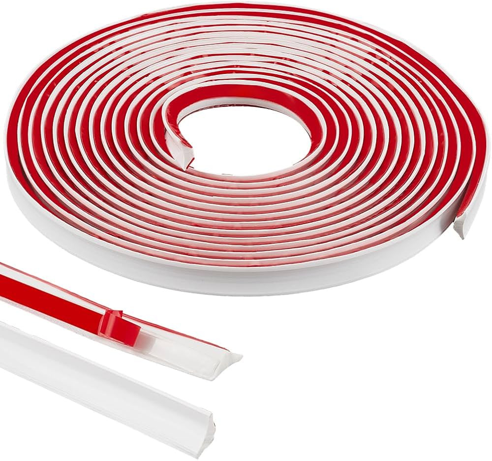 CRASPIRE 16.4ft x 0.47inch White Self Adhesive Flexible Decorative Strip Peel and Stick Triangle ... | Amazon (US)