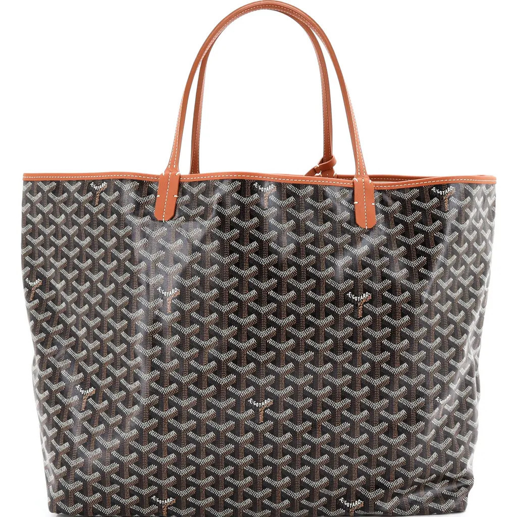 Pre-Owned Goyard Saint Louis Reversible Tote Coated Canvas and Printed Canvas GM in Brown at Nordstrom, Size Medium | Nordstrom