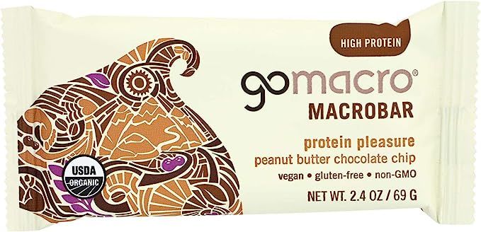 Gomacro Organic Macrobar - Peanut Butter Chocolate Chip - 2.5 Oz Bars - Case of 12 | Amazon (US)