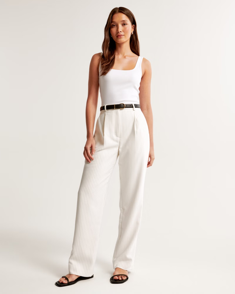 Tailored Straight Pant | Abercrombie & Fitch (US)