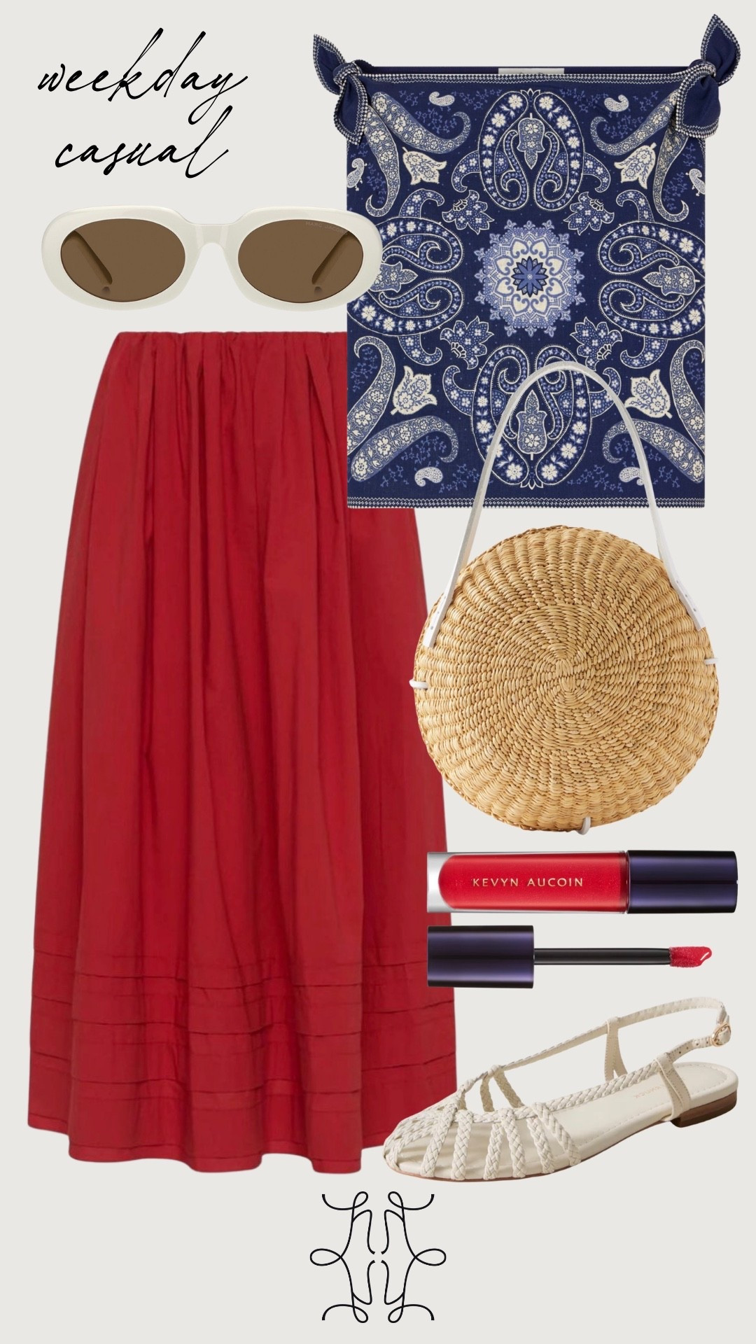 Fourth of July inspired look with reds and navy ❤️ and these adorable @Tuckernuck flats for added comfort!

July fourth outfit, July 4th outfit, Fourth of July outfit, Fourth of July look, red skirt, blue blouse, white flats, raffia crossbody, summer reds

#LTKootd #LTKgrwm #LTKSeasonal