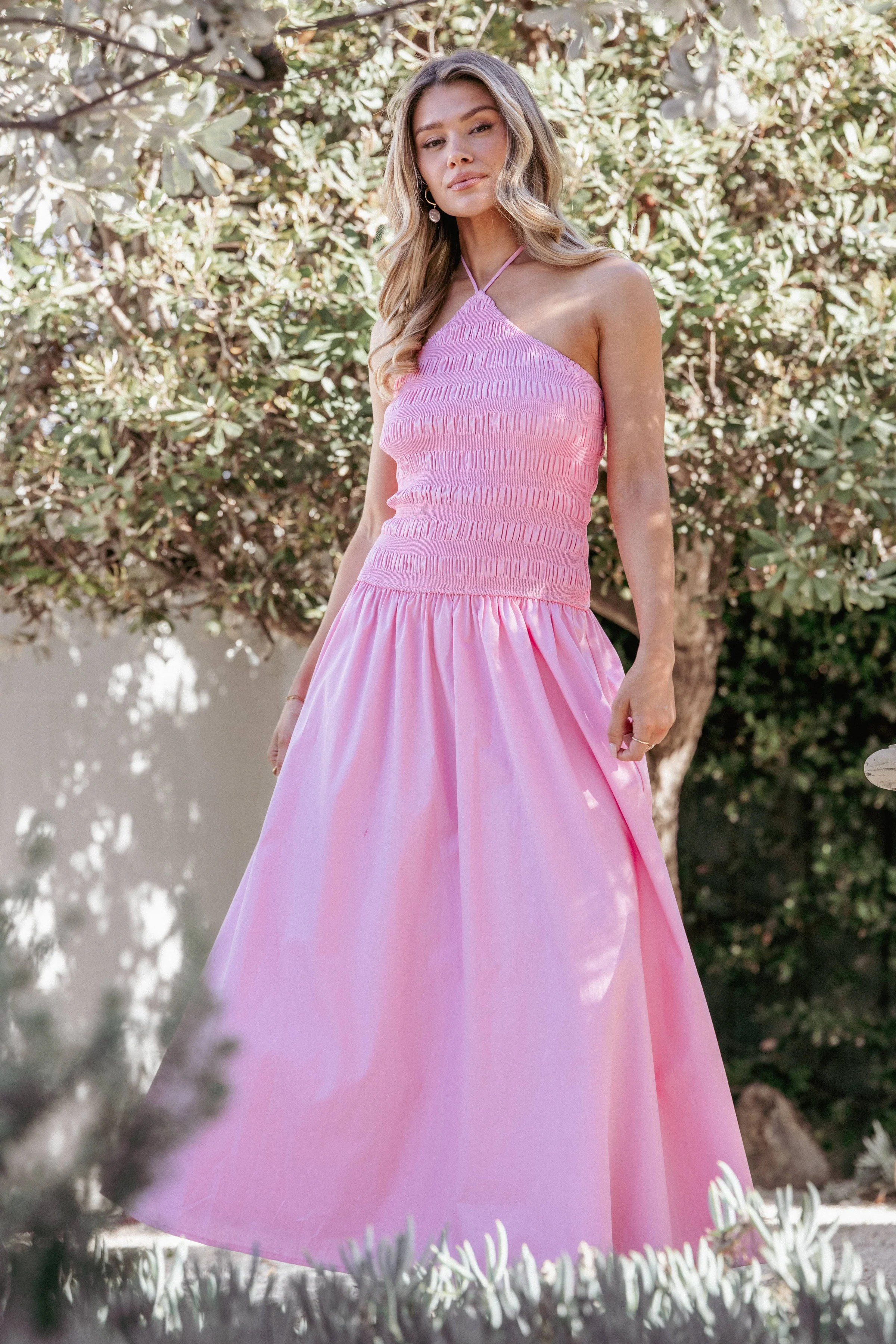 Aradia Halter Maxi Dress - Pink | Petal & Pup (US)