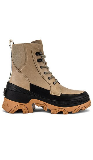 Brex Lace Boot in Sandy Tan & Black | Revolve Clothing (Global)