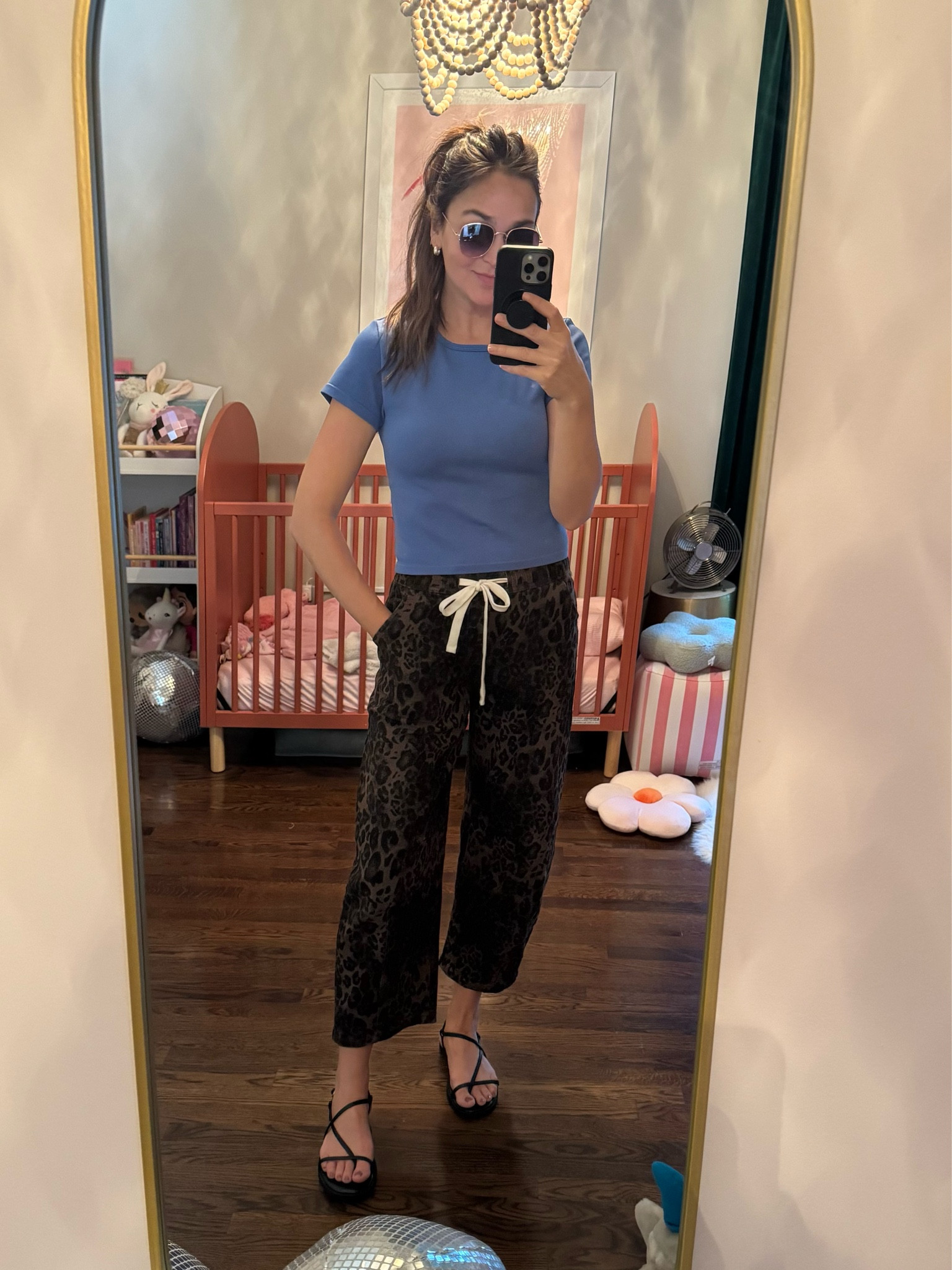 Leopard barrel jeans (color: brown leopard) with elastic waistband— wearing a small!

Black strappy sandals (I own all three 🤣 TTS)

#LTKootd #LTKmomlife
