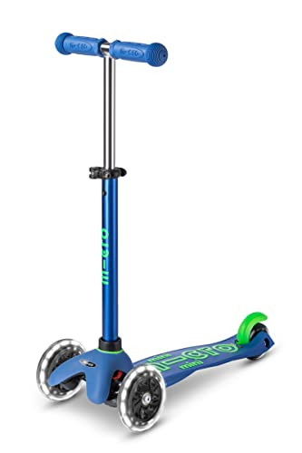 Micro Kickboard | Mini Deluxe LED | Three-Wheeled | Lean-to-Steer Swiss-Designed Micro Scooter | Motion-Activated Light-Up Wheels | Toddlers & Children Ages 2-5 (Crystal Blue) | Amazon (US)