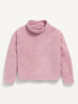Cozy-Knit Mock-Neck Cropped Sweater for Toddler Girls | Old Navy (CA)